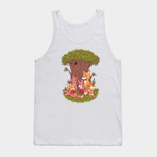 cute fox family awesome animal gift Tank Top